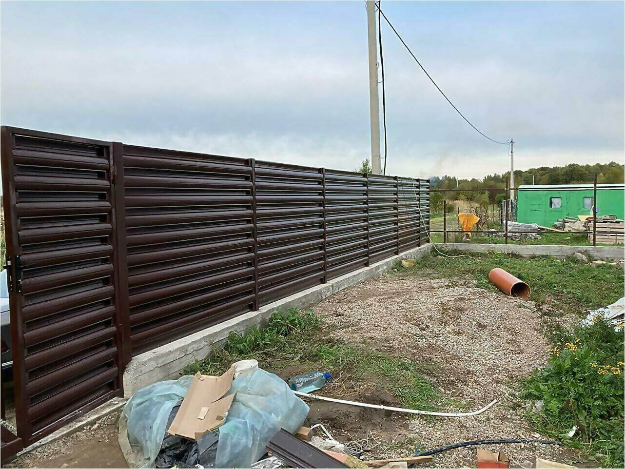 Забор из штакетника 85м фото6 в Казани