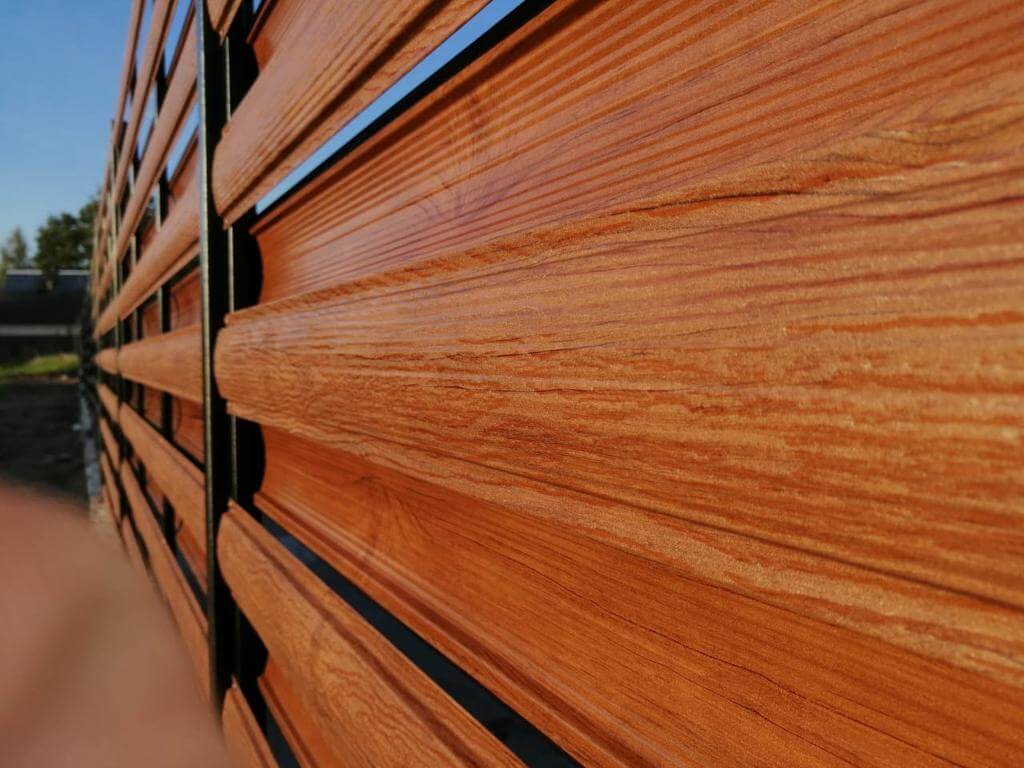 Забор из штакетника 75м Античный Дуб двухсторонний фото4 в Казани