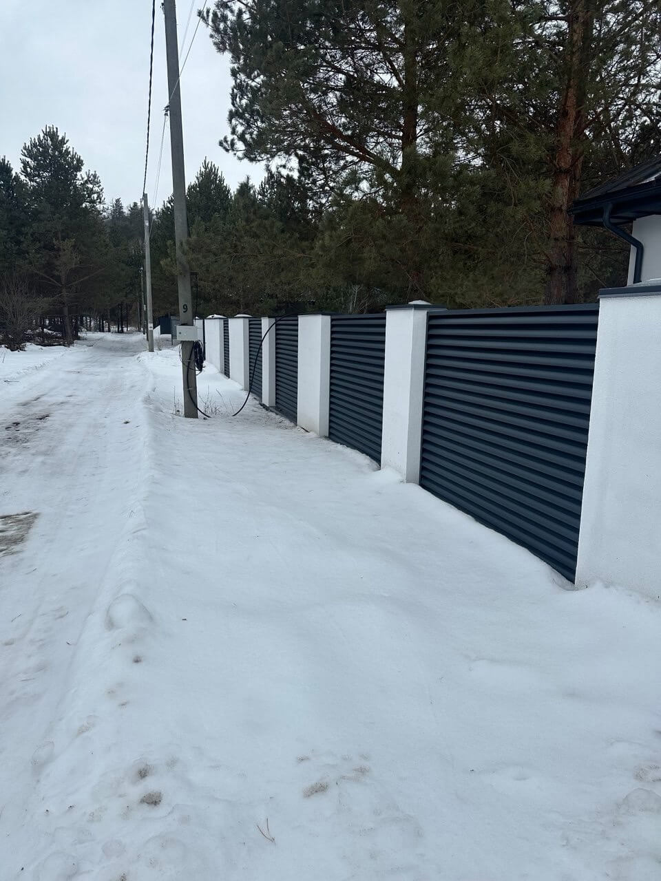 Забор-жалюзи 76м RAL7024/7024 Серый Графит двусторонний МАТТЕ фото 5 в Казани