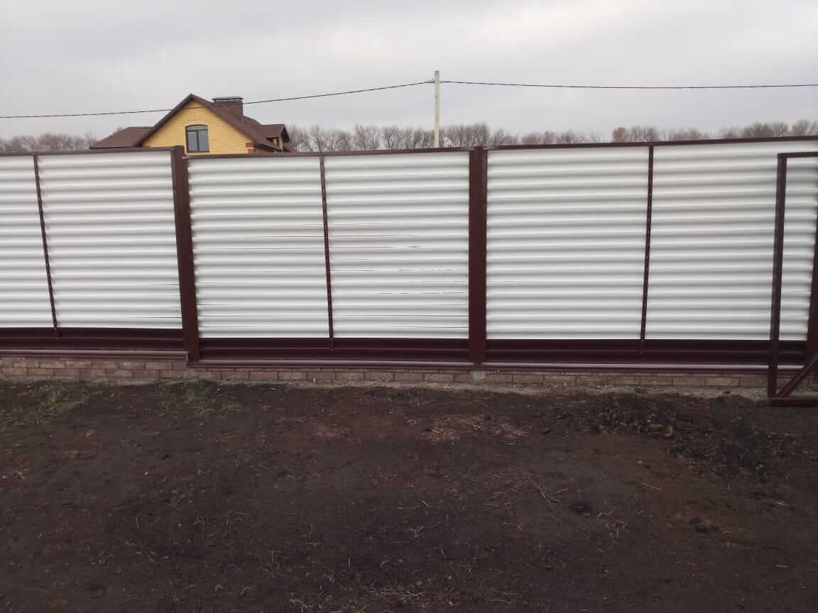 Забор-жалюзи 22м RAL9003/9003 Белый двусторонний фото 1 в Казани