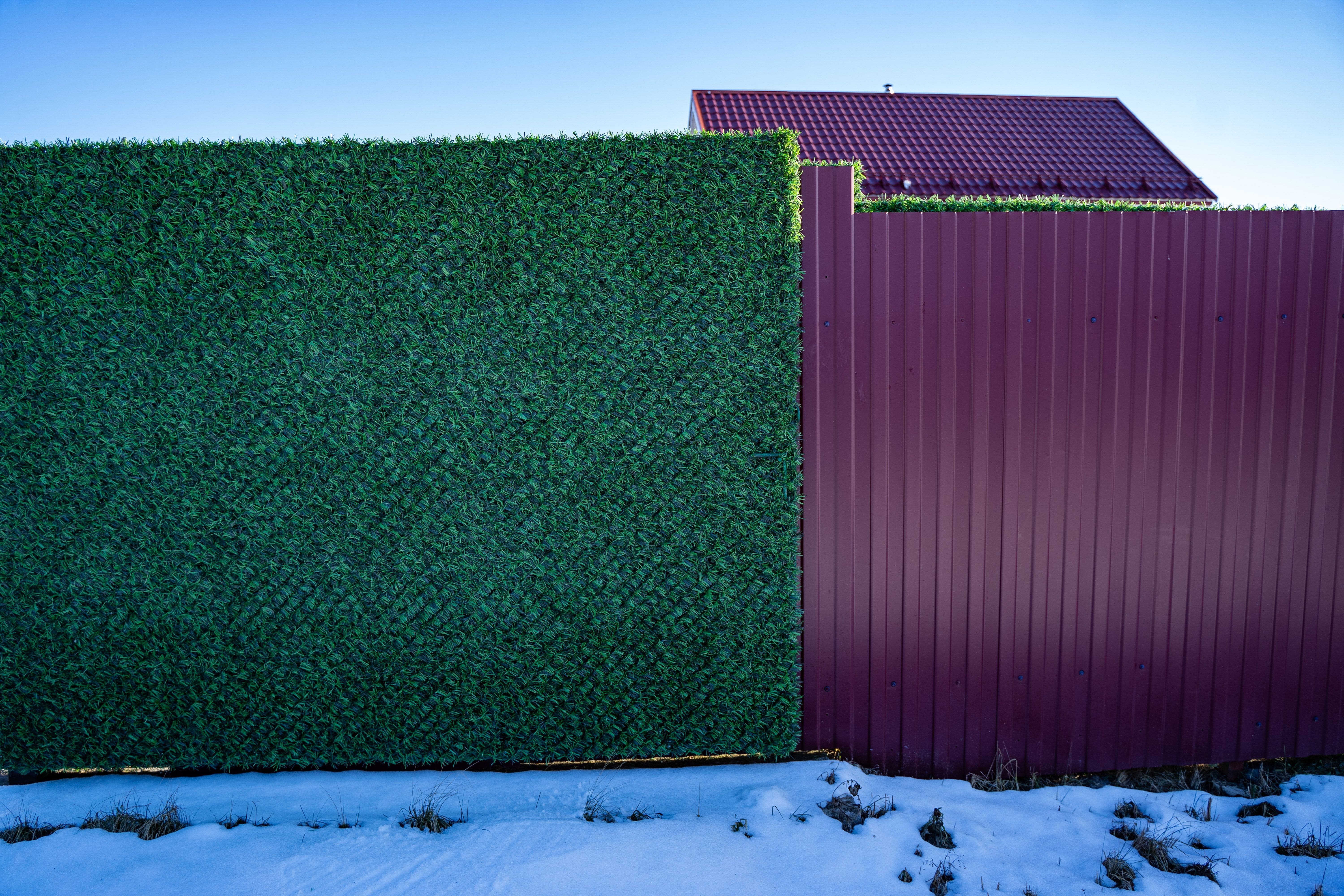 Вечнозеленый забор Grass Fence рулон 2м фото 2 в Казани