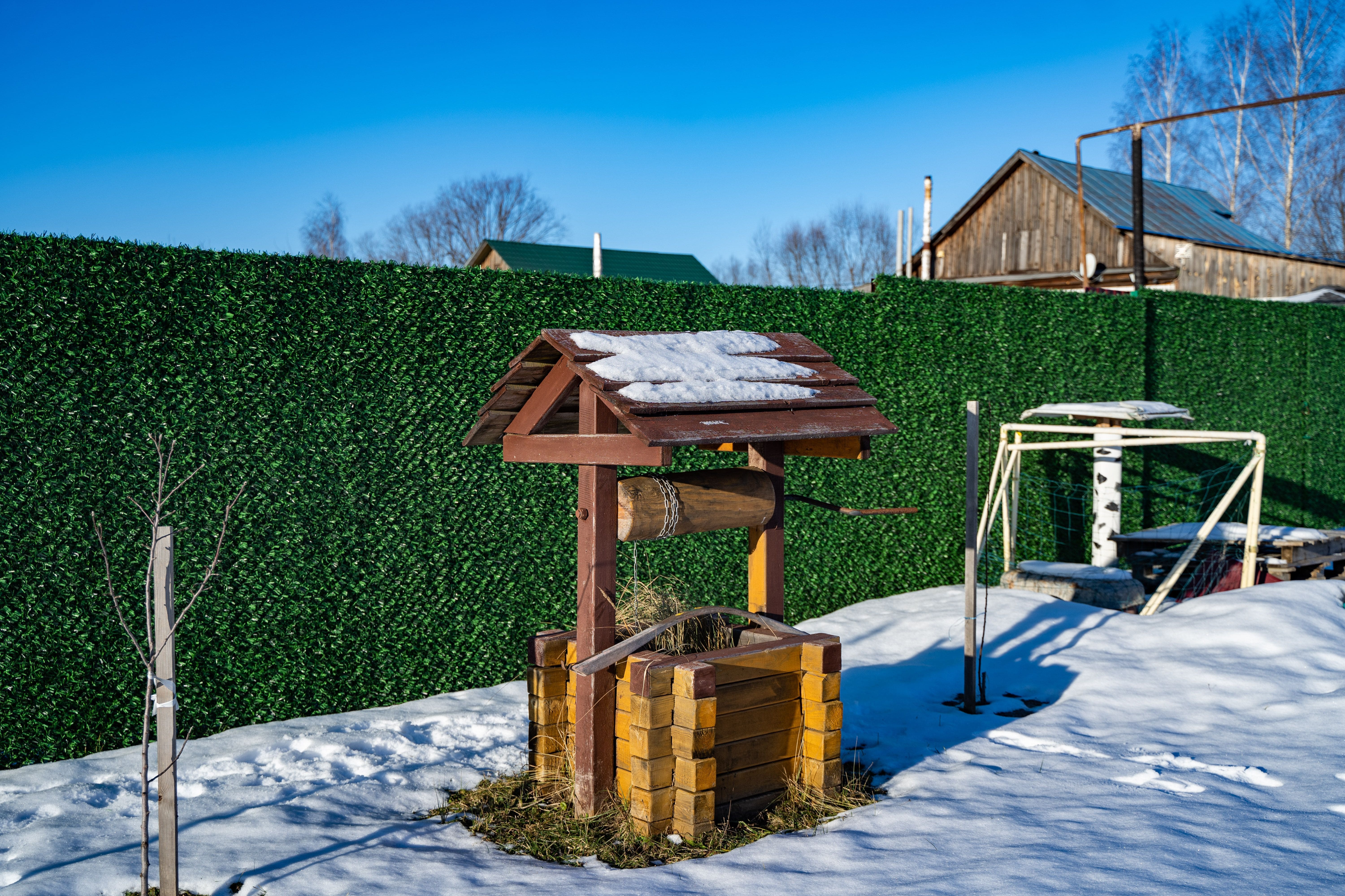 Вечнозеленый забор Grass Fence рулон 2м фото 7 в Казани