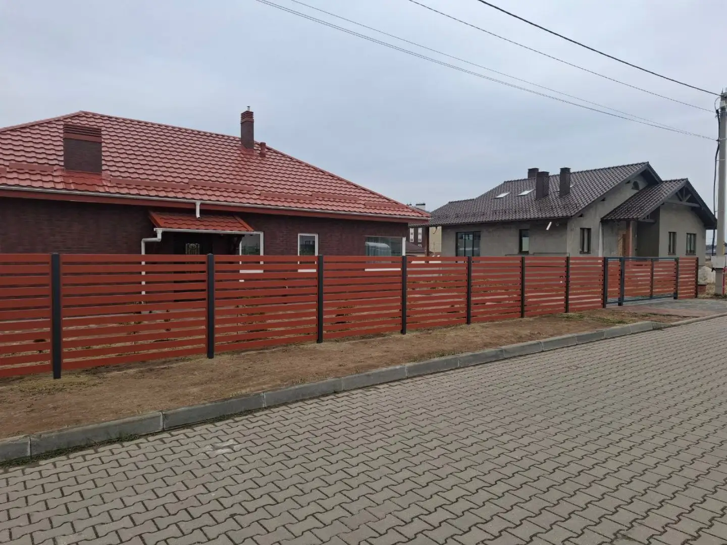 Забор-ранчо из металлопланкена 18м RAL8004 Терракотовый фото 1 в Казани